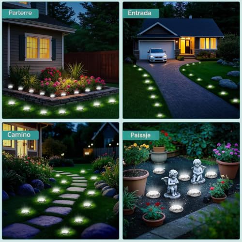 Thumbnail 6 de FIFlying 10 Luces Solares LED para Exterior – 8 LED, IP65, Blanco Frío,セット de 10