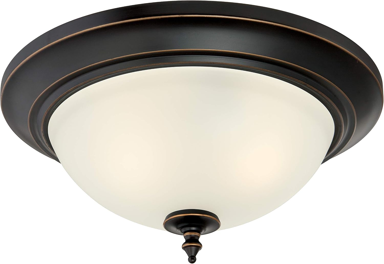 Detalle 1 de Westinghouse 63056 Harwell – plafon sufitowy 33 cm, szczotkowany nikiel i matowe szkło