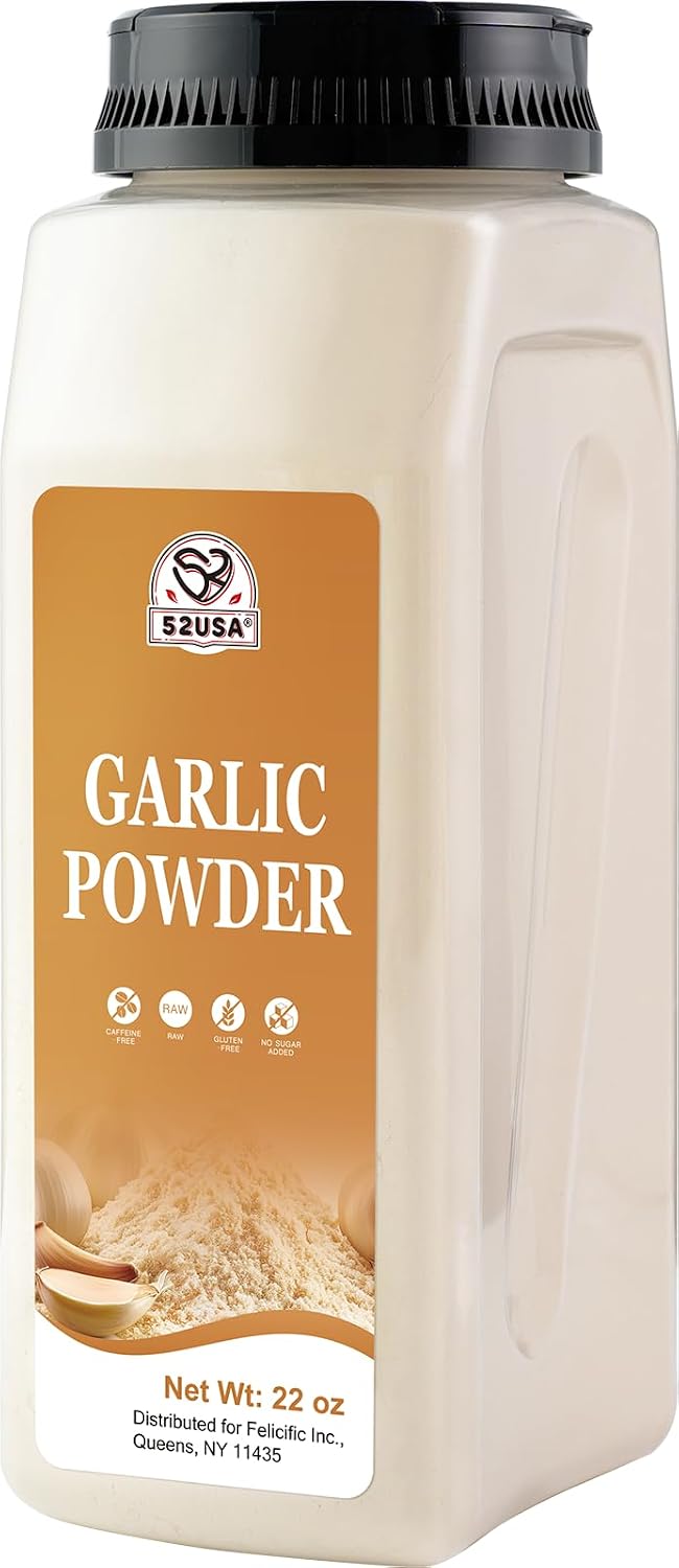 Detalle de 52USA 52-GCP-022-788A Garlic Powder, 22 oz, Non-GMO and Gluten-Free