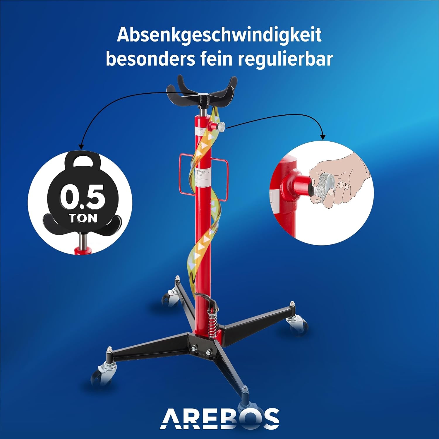 Detalle 1 de Arebos Getriebeheber 500 kg hydraulisch đ