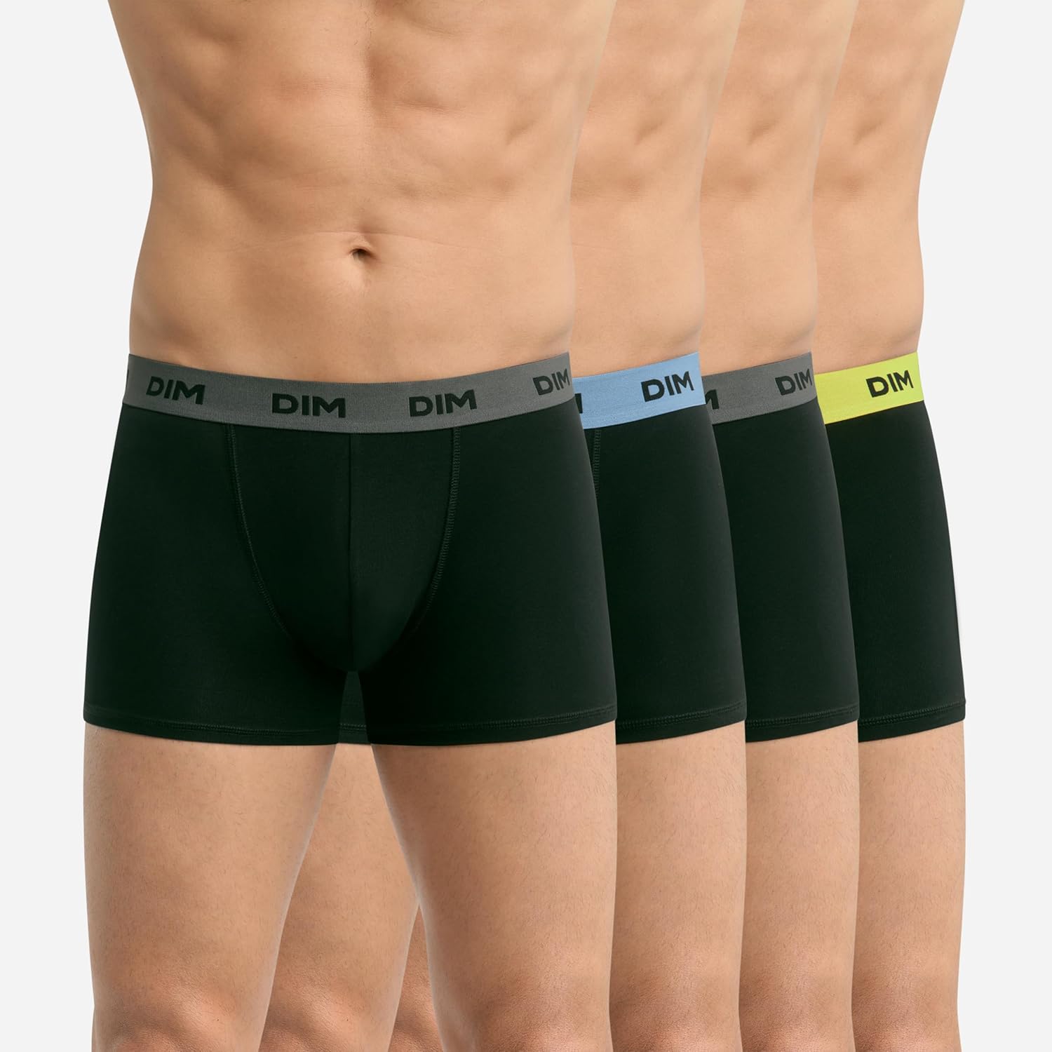 Thumbnail 1 de Lot de 4 boxers homme DIM Coton Stretch « Mix and Colors »