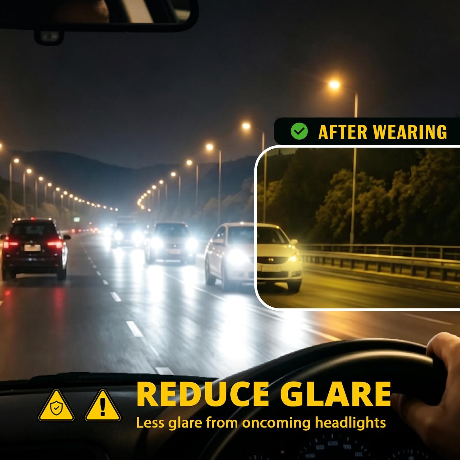 Detalle de FIMILU Night Driving Glasses with Yellow Lenses