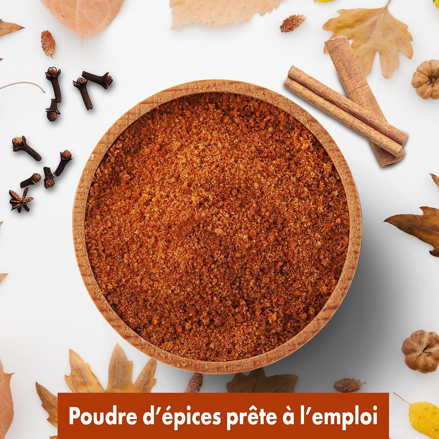 Detalle 2 de DETOX ORGANICA Pumpkin Spice Latte – Épices en poudre 250 g, mélange authentique pour latte et desserts automne