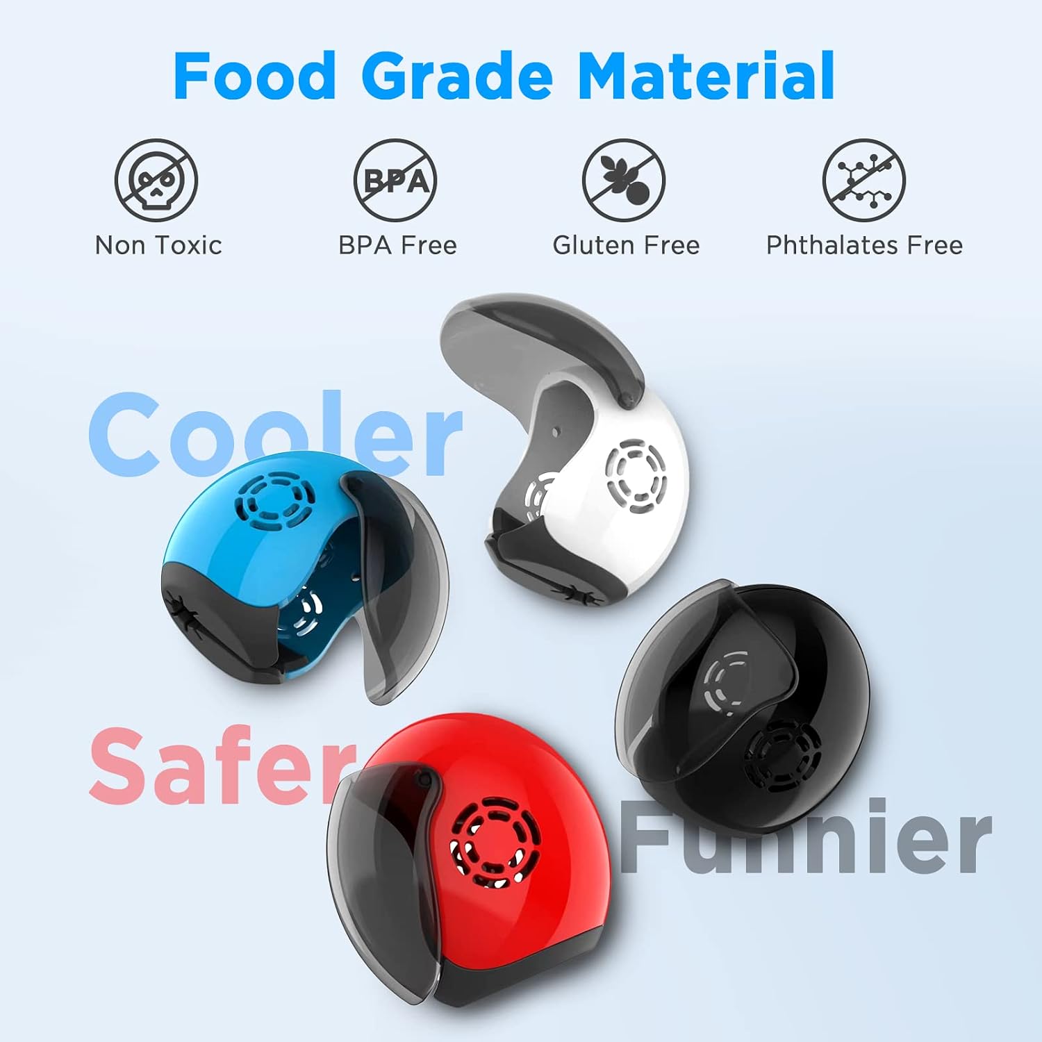 Detalle de Frekare Toothbrush Covers Caps – 4-Pack helmet-style covers for most manual and electric toothbrushes
