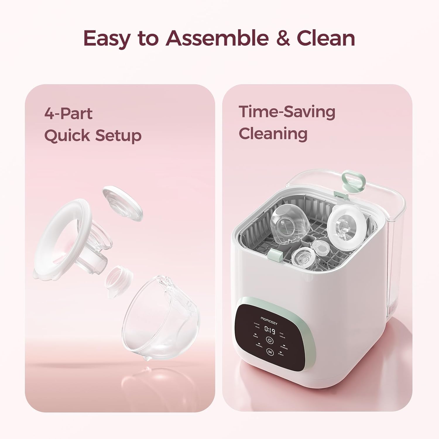 Thumbnail 6 de Momcozy S12 Pro Quick: Hands-Free Wearable Wireless Breast Pump with DoubleFit Hybrid Flange