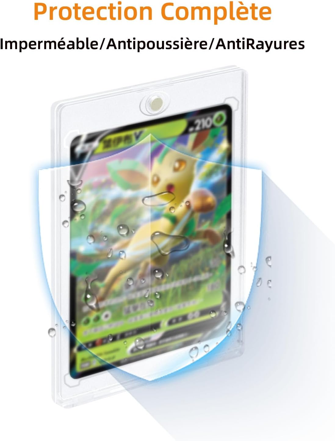 Detalle 2 de Tolesum Lot de 10 protège-cartes magnétiques 35 PT transparents avec protection UV