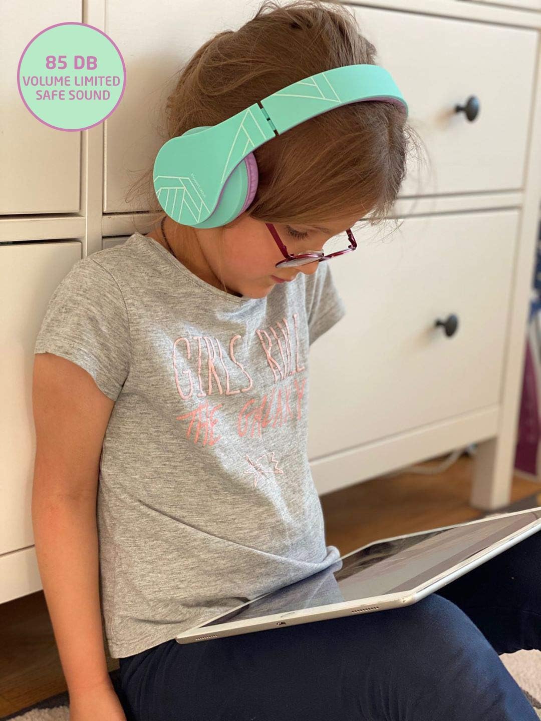 Thumbnail 1 de PowerLocus KinderKopfhörer P2 – Bluetooth Over-Ear mit 85 dB Lautstärkebegrenzung, faltbar, Mikrofon, Kabel- oder Micro-SD-Modus