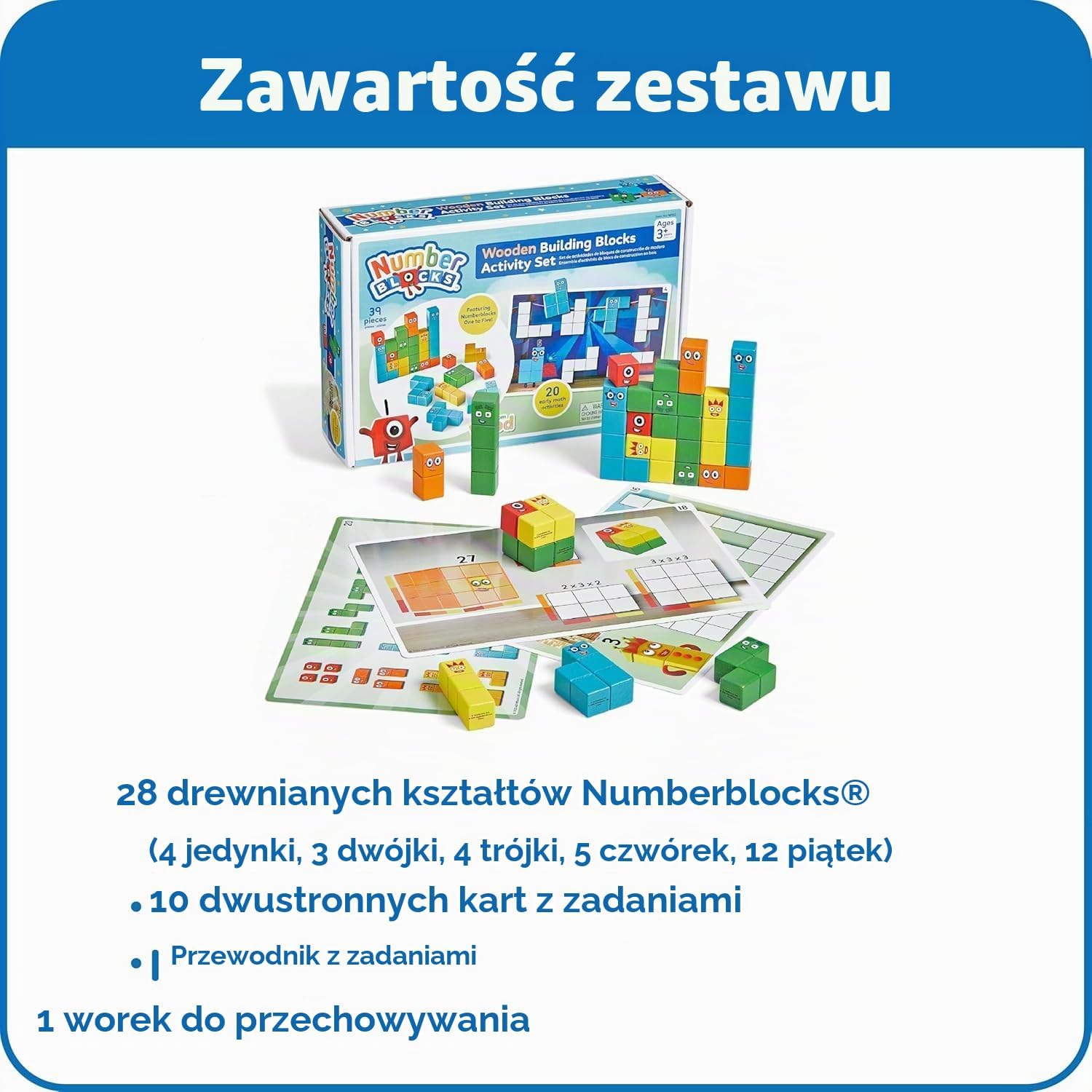 Detalle de Learning Resources HM96932-UK – zestaw konstrukcyjny Numberblocks z 28 klockami i kartami zadań