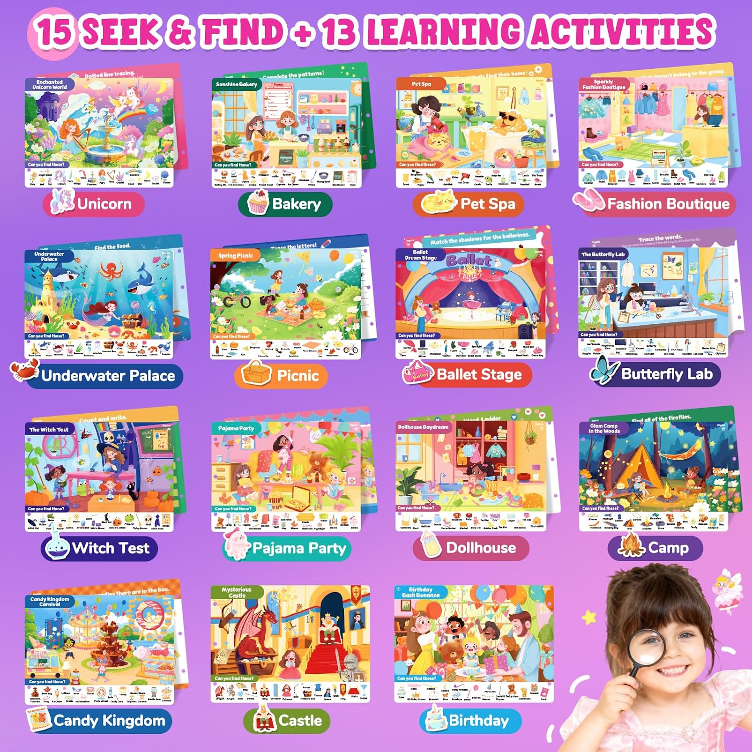 Thumbnail 3 de JoyCat Seek & Find Game Book for Ages 3-5