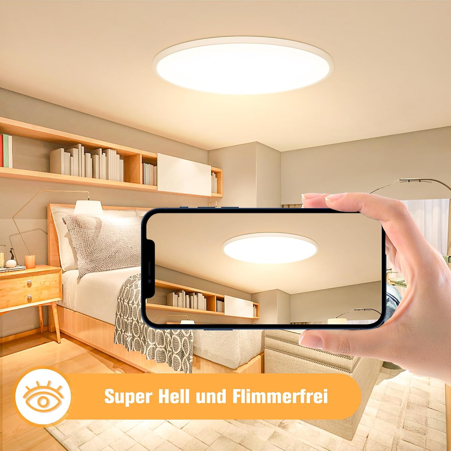 Thumbnail 2 de OUILA LED Deckenleuchte Ø40CM Flach Rund