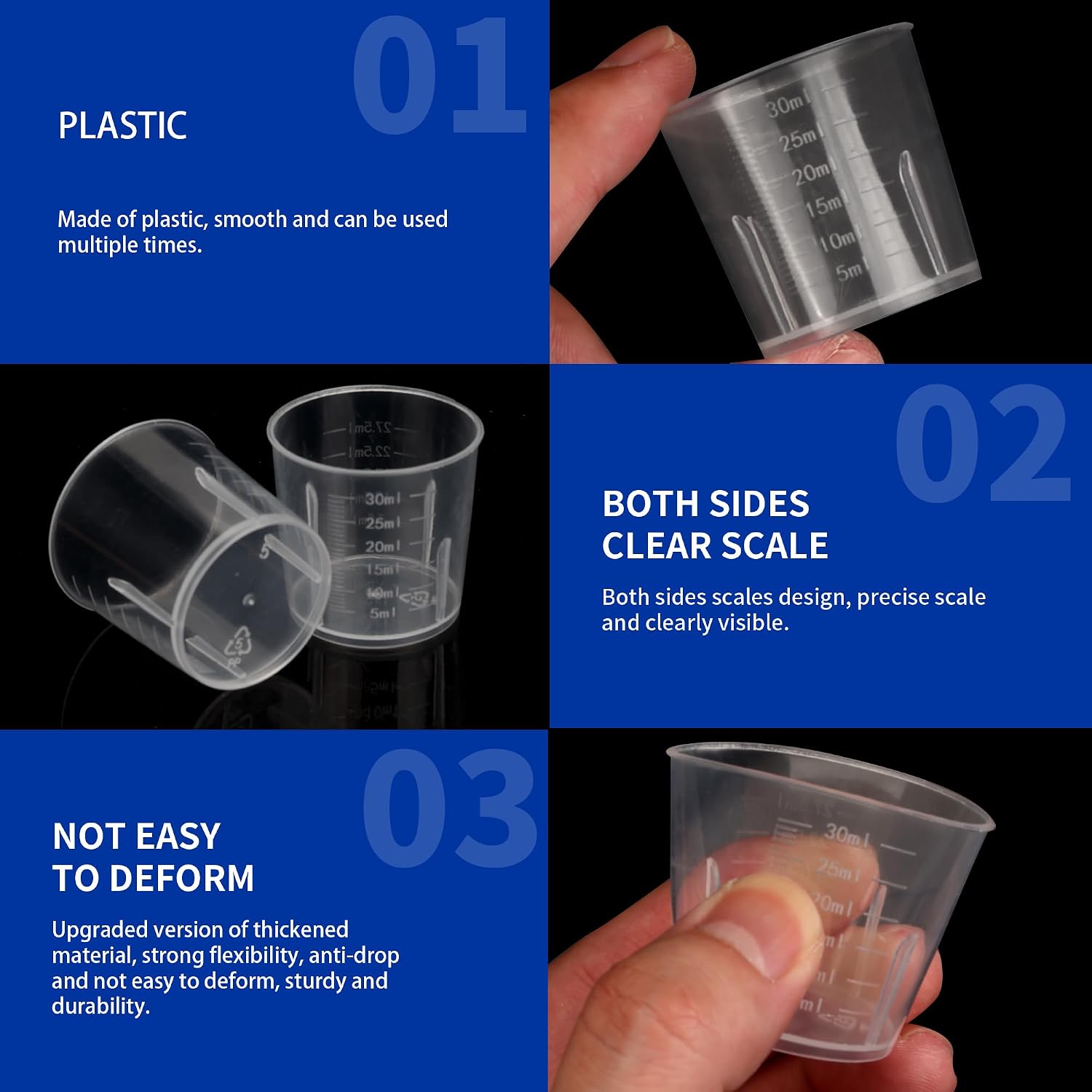 Thumbnail 4 de YKUKIZEE 30 ml Small Plastic Measuring Cups for Resin