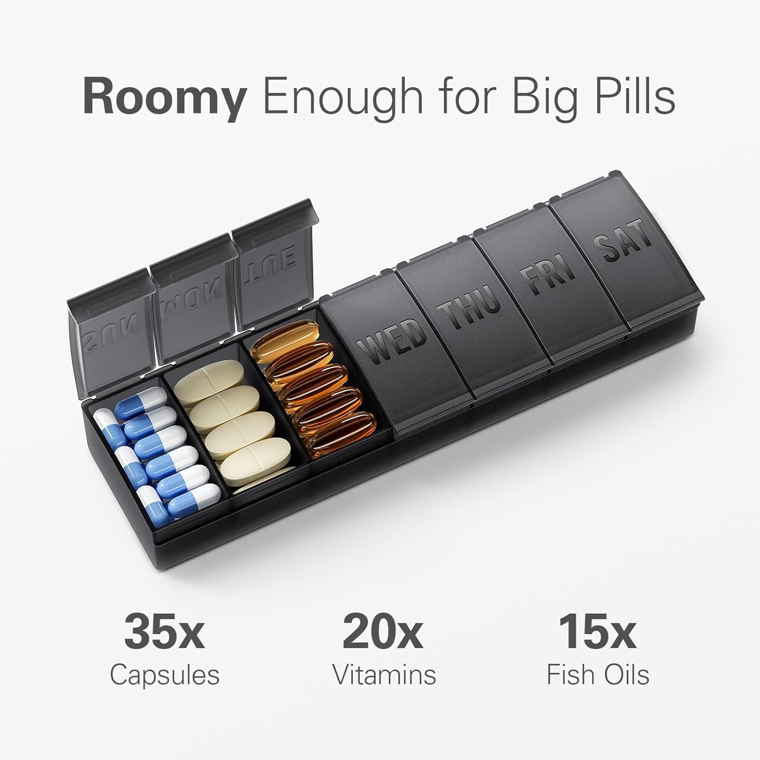 Detalle 2 de Barhon Pill Organizer Large 7-Day Organizer ๐