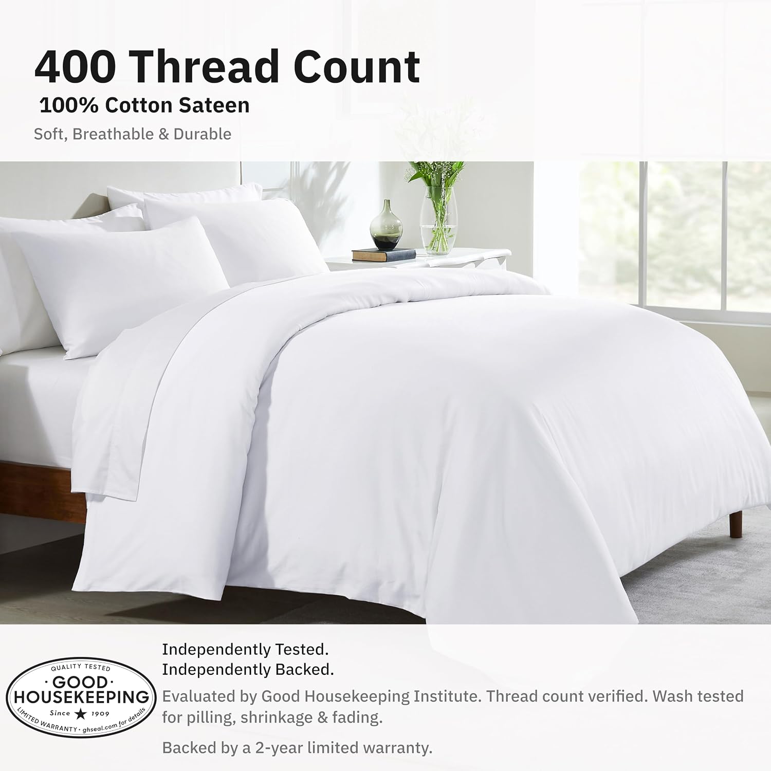Thumbnail 2 de California Design Den King Duvet Cover Set, 400-Thread-Count Cotton
