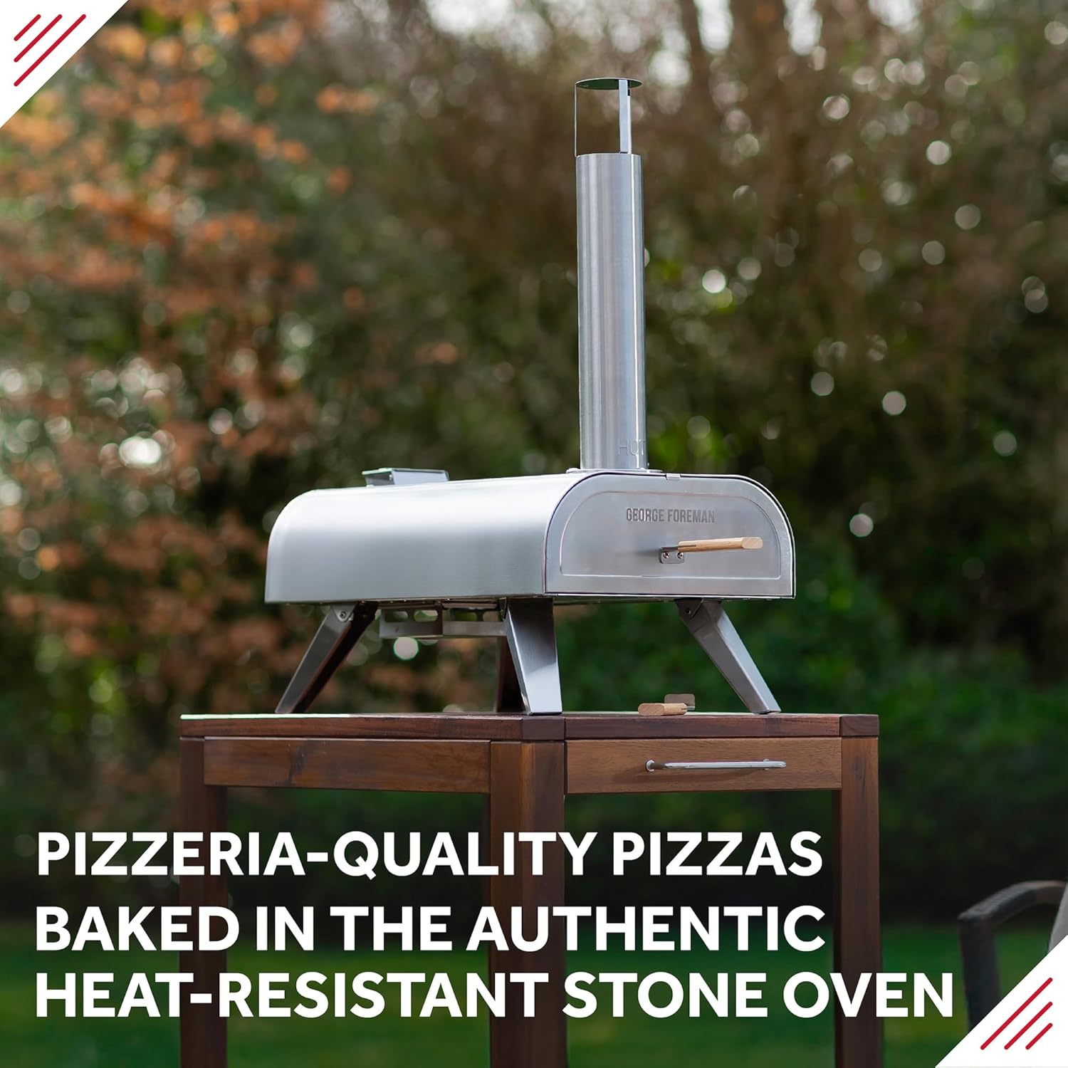Thumbnail 4 de George Foreman Outdoor 12 Inch Wood Pellet Pizza Oven