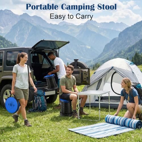 Thumbnail 5 de Owelth Klapphocker Faltbar Höherer 7,5–51,5 cm – Tragbar, robust und breit Sitzfläche