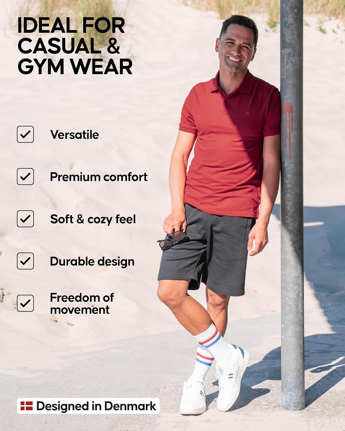 Thumbnail 2 de DANISH ENDURANCE Men's Sweat Shorts with Fleece Lining, Pockets and Drawstring Waist