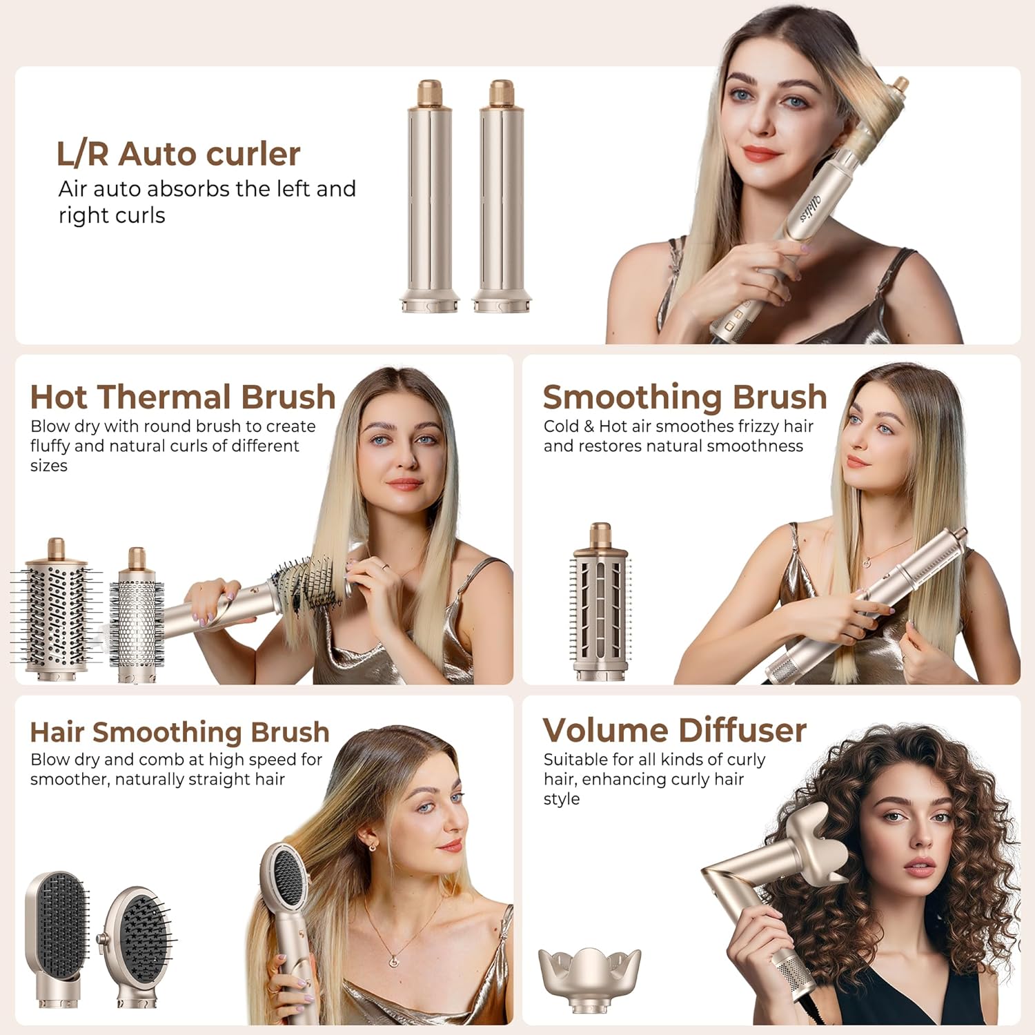 Thumbnail 4 de UKLISS Hairstyler 8‑in‑1 Set Haartrockner mit 110.000 U/min 💇♀