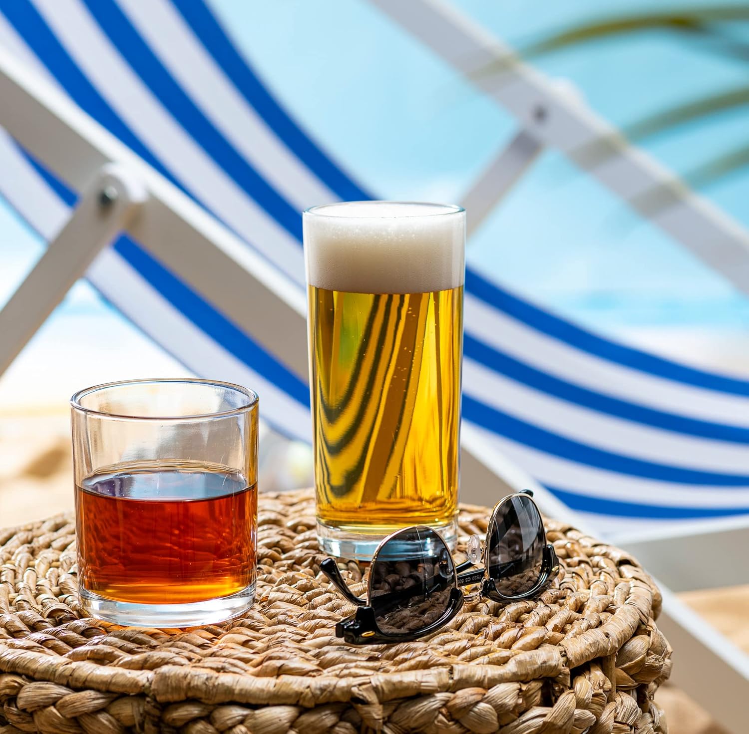 Thumbnail 2 de Le'raze Everyday Drinking Glasses Set of 8 – 4 Tall (16 oz) & 4 Short Rocks (12 oz)