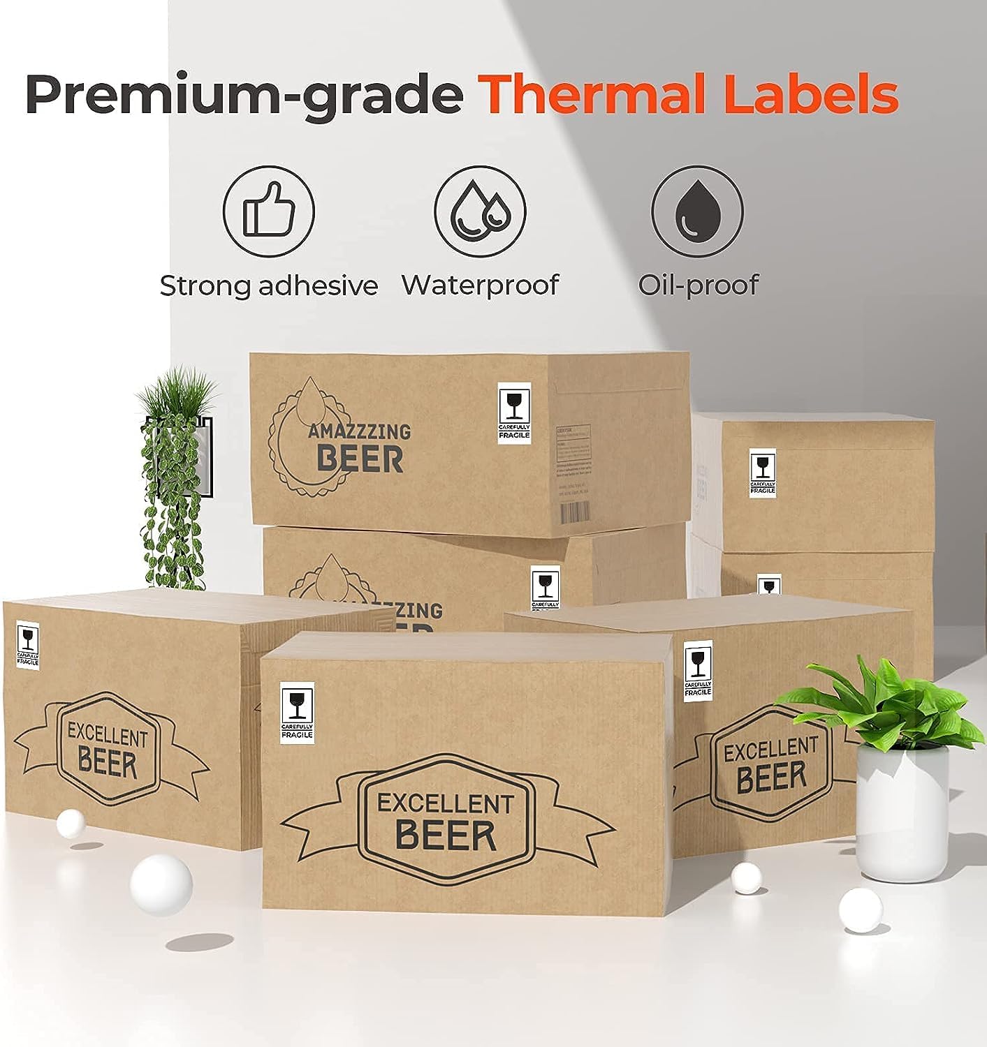 Thumbnail 1 de MUNBYN 57mm x 32mm thermal shipping labels 1000 📦