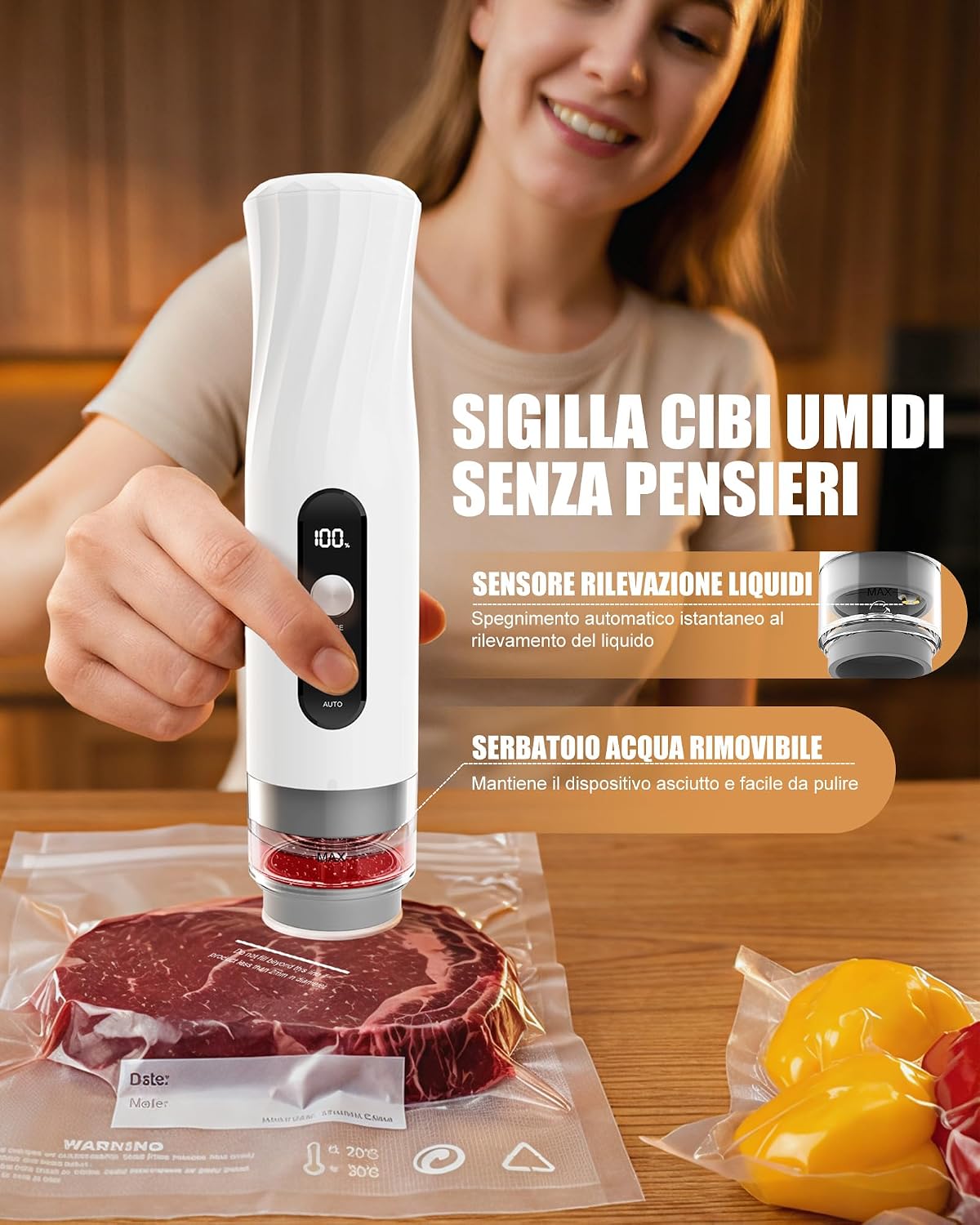 Detalle de Babacom Vacuum Sealer portatile 60 kPa