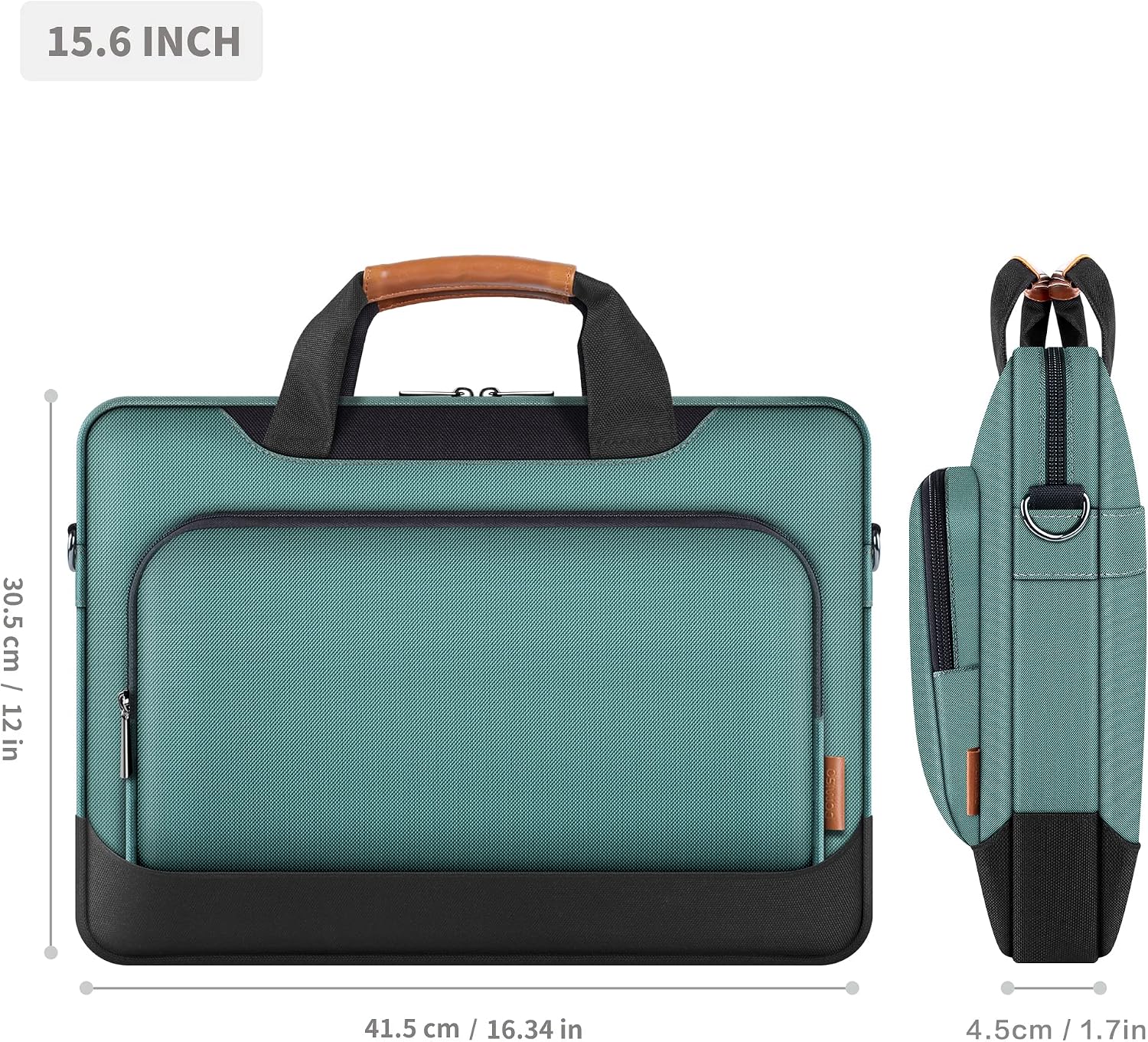 Detalle 2 de DOMISO 15-15.6 Inch Laptop Shoulder Bag Sleeve Case with Strap – Green