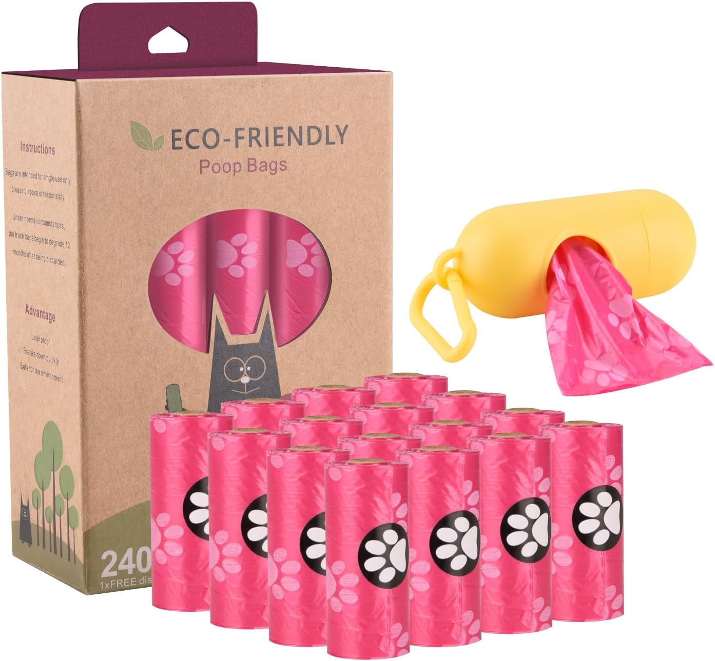 Detalle de JBBFCAN Dog Poo Bags 240 Compostable rolls