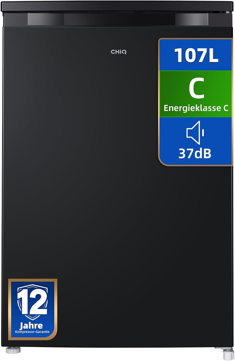 Detalle de CHiQ Kühlschrank mit Gefrierfach (-24℃), 107 L, 85 cm Höhe – kompakte Kühlung mit separatem Gefrierfach