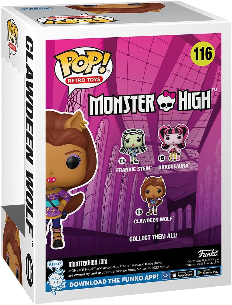 Detalle de Funko Pop! Monster High – Clawdeen Wolf, figurine en vinyle à collectionner (env. 9,5 cm)