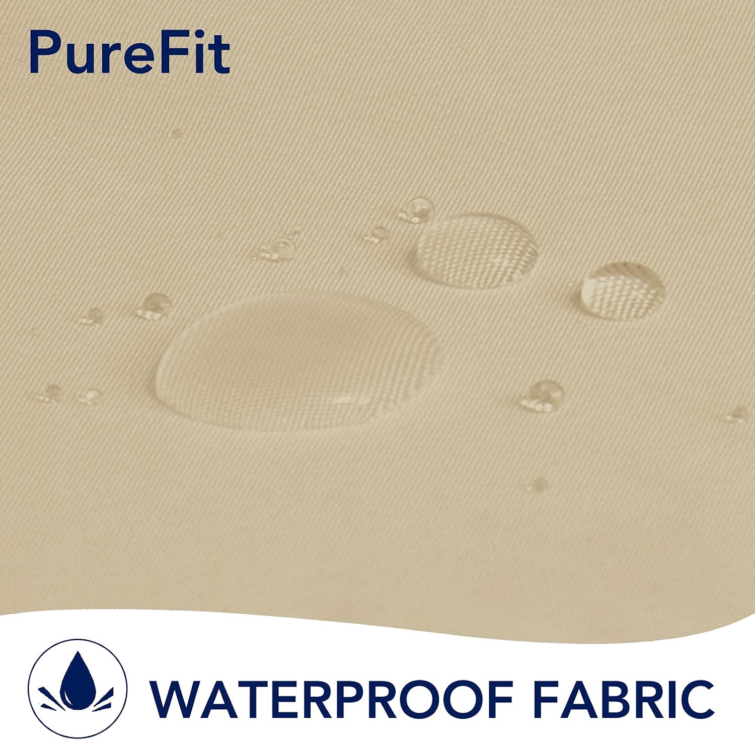 Detalle 2 de PureFit 1 Outdoor Curtain Panel, 120 x 84 Inches, Waterproof Beige Polyester