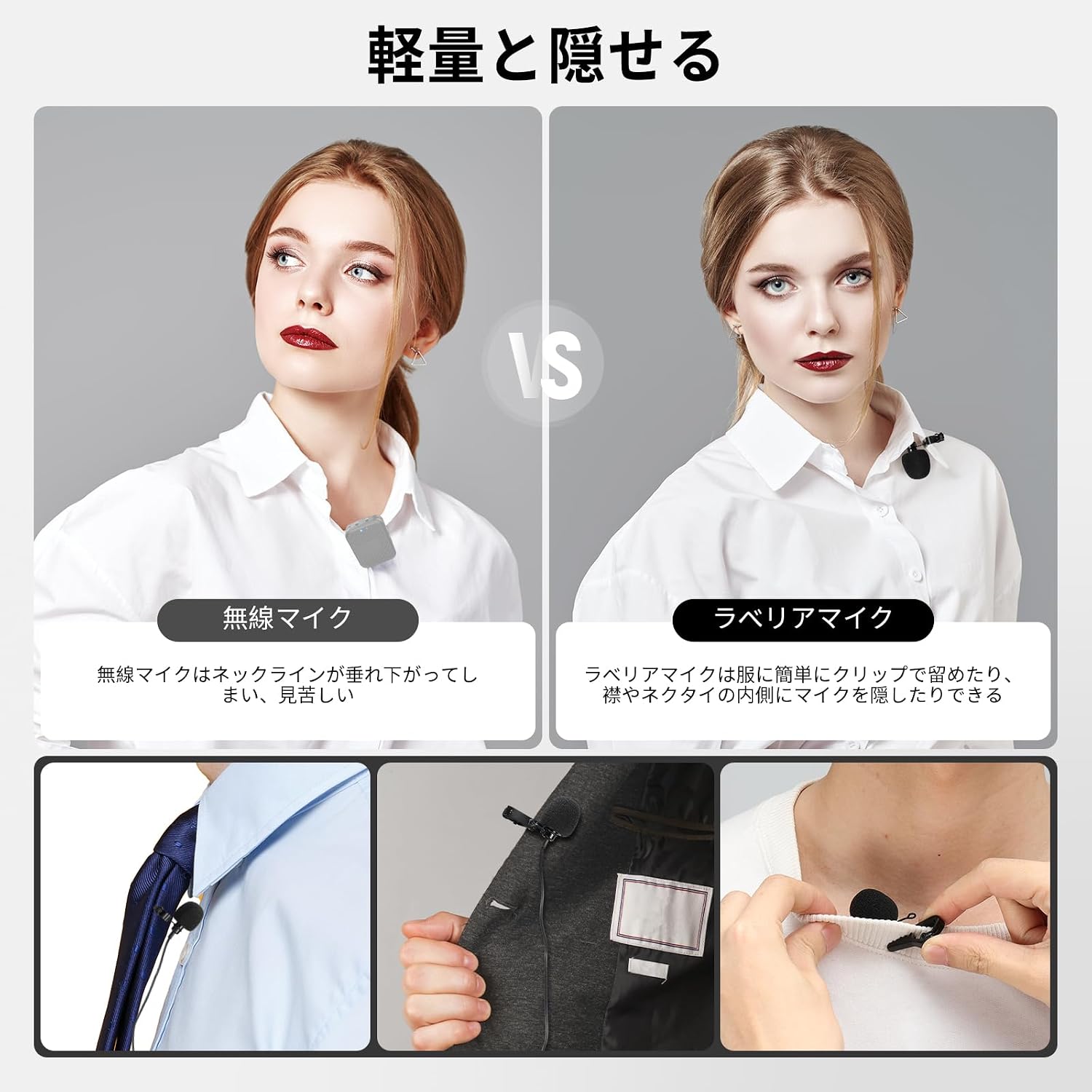 Thumbnail 6 de NEEWER CM5 有線ラベリアマイク 2本セット 全指向性・1.2mコード・3.5mm TRS