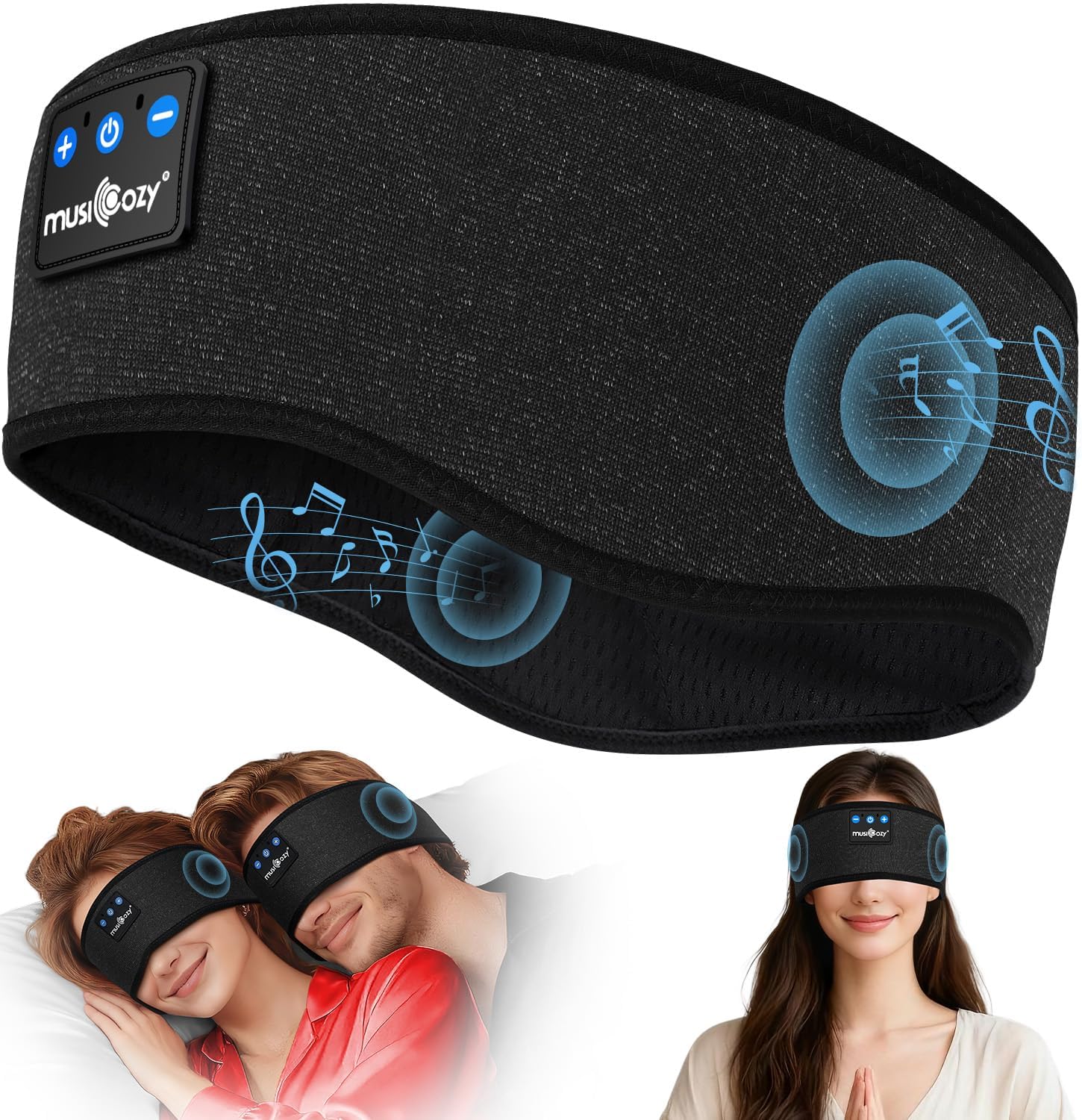 Detalle de MUSICOZY Sleep Headphones 14H wireless headband