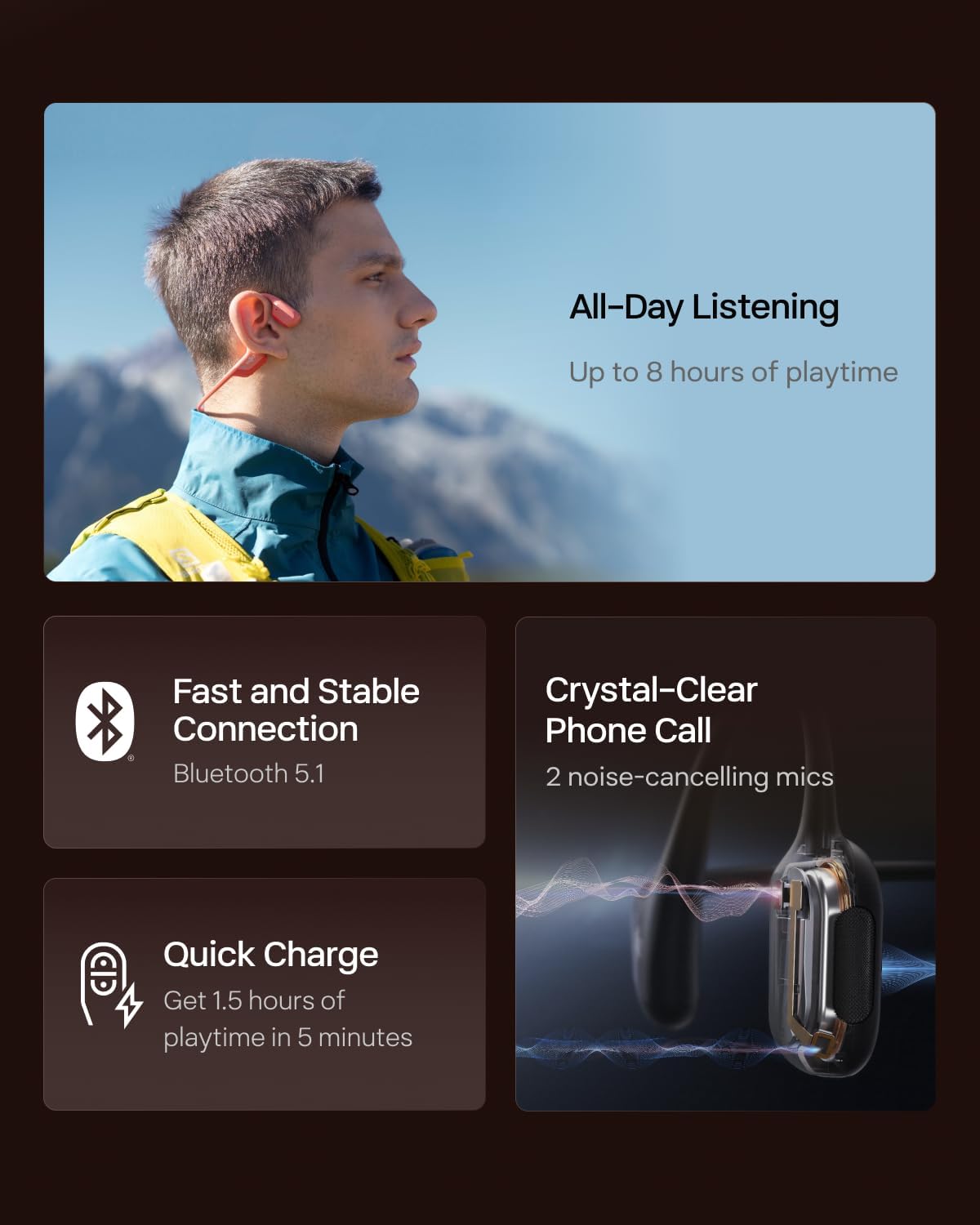 Thumbnail 6 de SHOKZ Bone Conduction Headphones OpenRun Pro