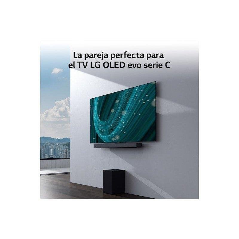 Detalle de LG SC9S: Barra de sonido 3.1.3 con Dolby Atmos, 400 W y IA para cine en casa