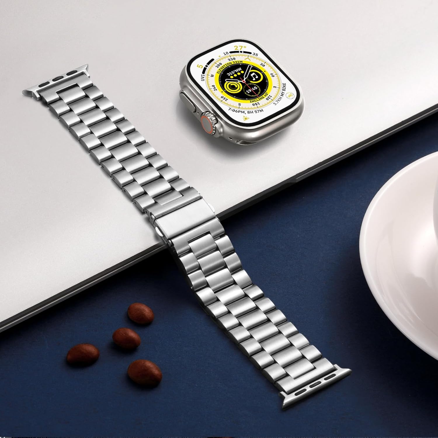 Thumbnail 5 de Netolo Stainless Steel Band for Apple Watch Ultra 49mm (24mm), Compatible with Ultra 2/iWatch Ultra