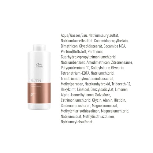 Detalle de Wella Fusion Intense Repair Shampoo – Tiefenreinigungsshampoo für kaputtes Haar (1 L)