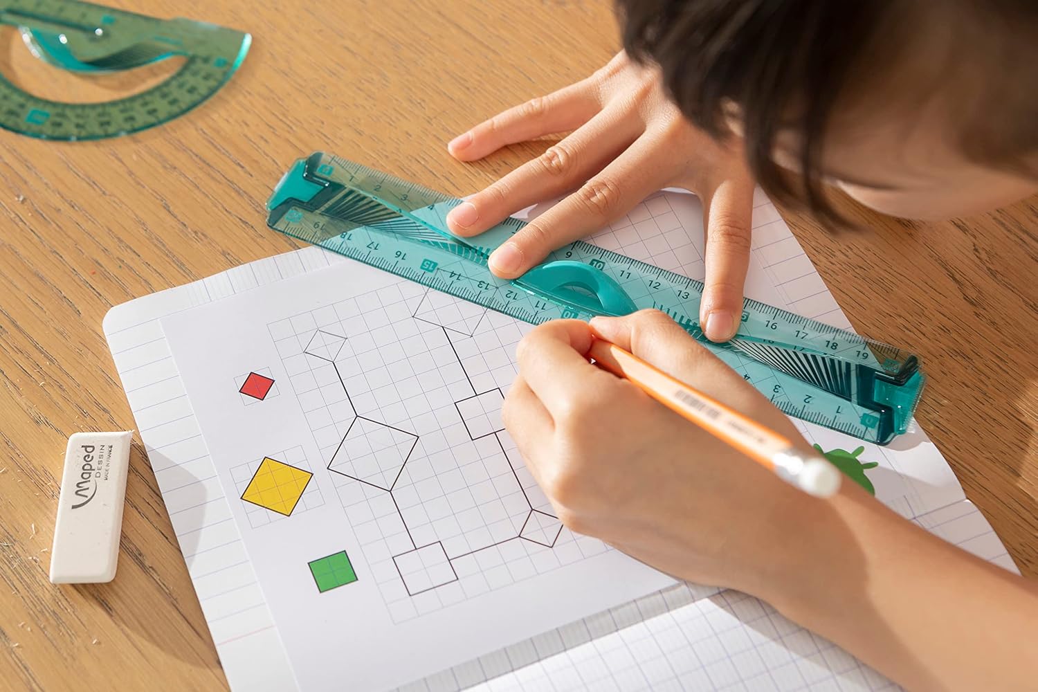 Detalle de Maped Doppio decimetro infrangibile Blu — righello trasparente resistente agli urti