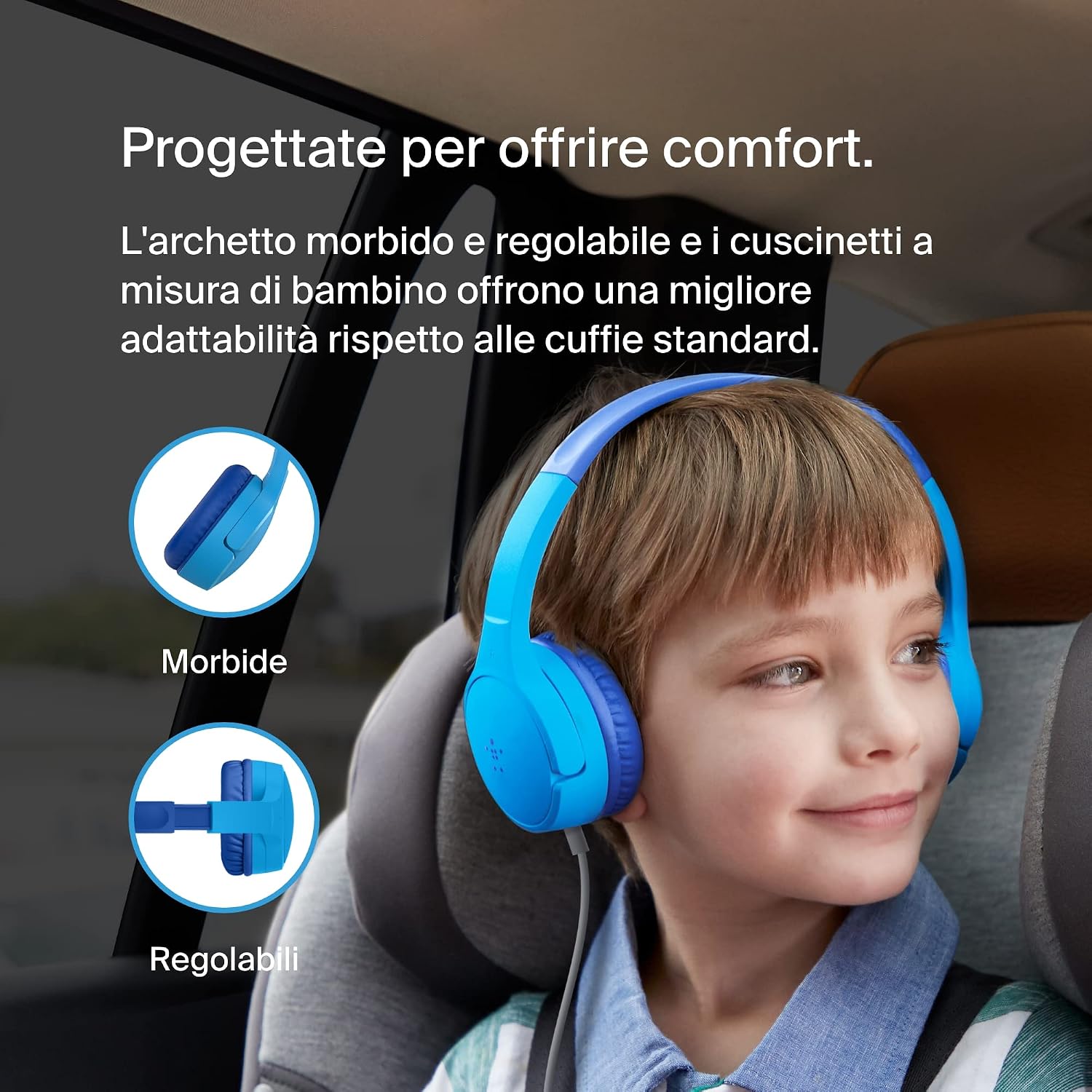Thumbnail 4 de Belkin SoundForm Mini: cuffie kabel per bambini, comfort duraturo e volume sicuro per scuola e gioco