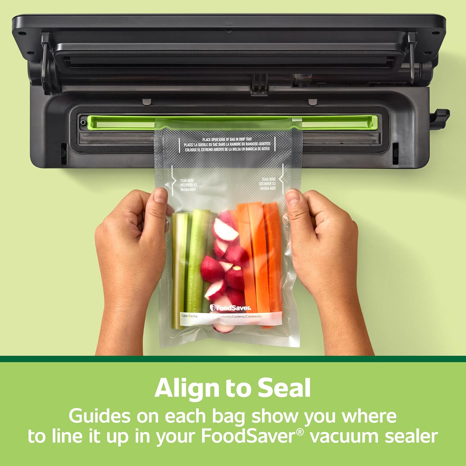 Detalle de FoodSaver Pint Pre-Cut Vacuum Sealer Bags, 473 mL, 27 Pack