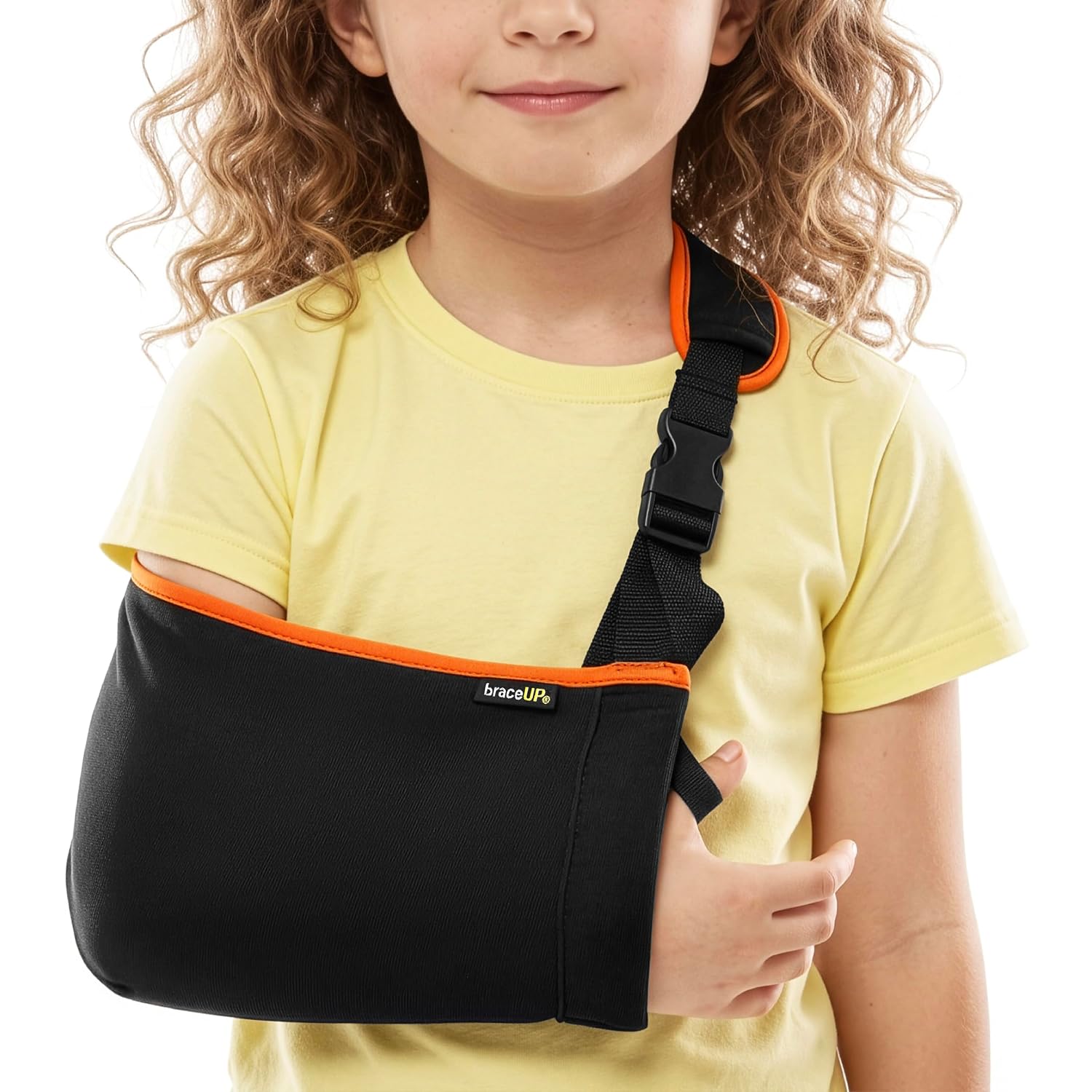 Detalle de BraceUP B342 Kids Arm Sling, Adjustable Straps and One-Hand Buckle