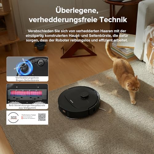 Detalle 2 de roborock QV 35A Set Saugroboter mit Wischfunktion – 8000 Pa Kraft, LiDAR-Navigation, Selbstreinigung