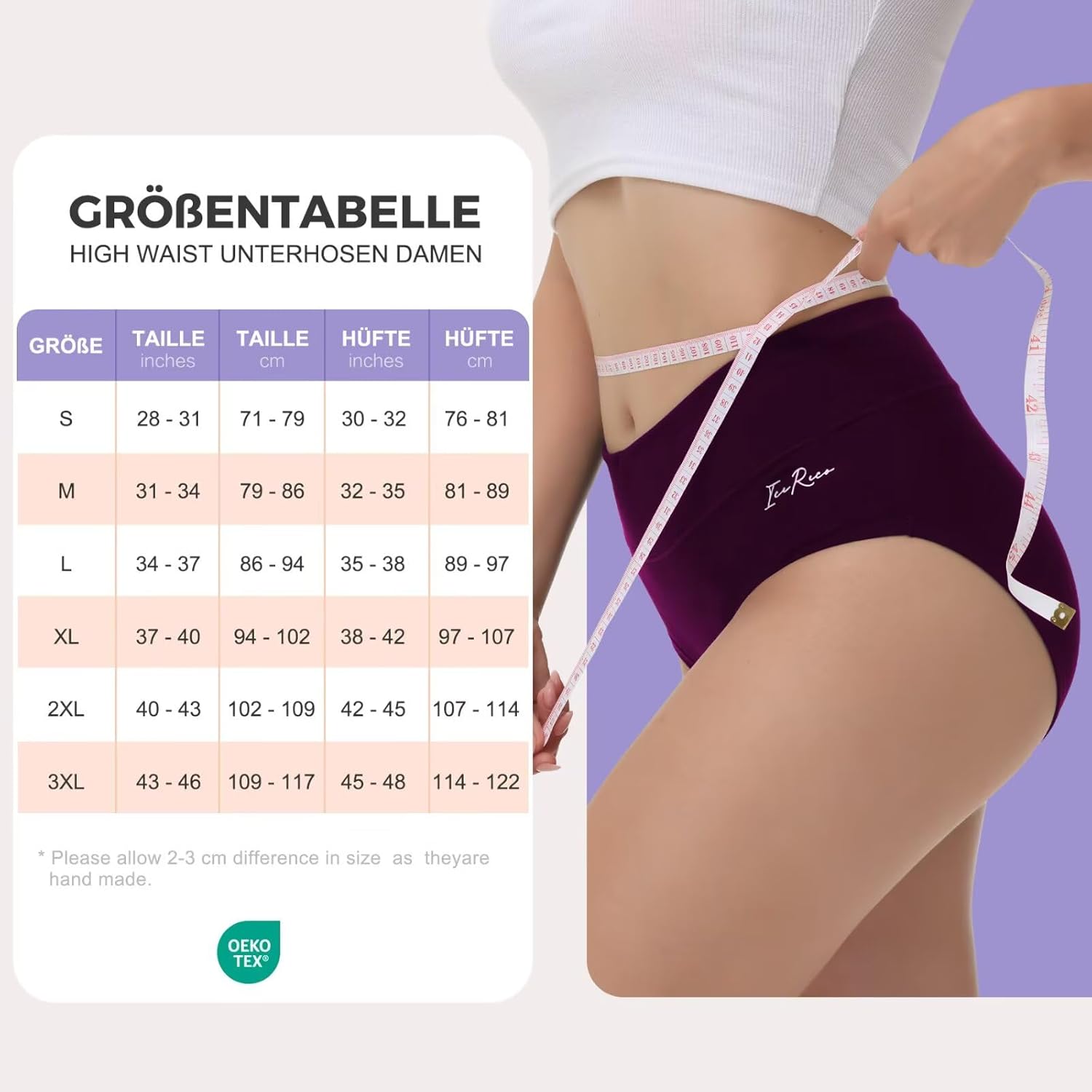 Thumbnail 5 de IceReco Damen Unterhose aus Baumwolle im 5er-Pack – hohe Taille, atmungsaktiv, weich