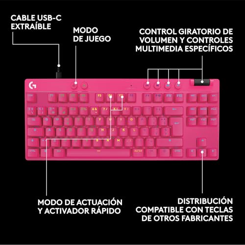 Thumbnail 6 de Logitech G PRO X TKL Rapid 🖥️ Teclado Gaming sin Númerico