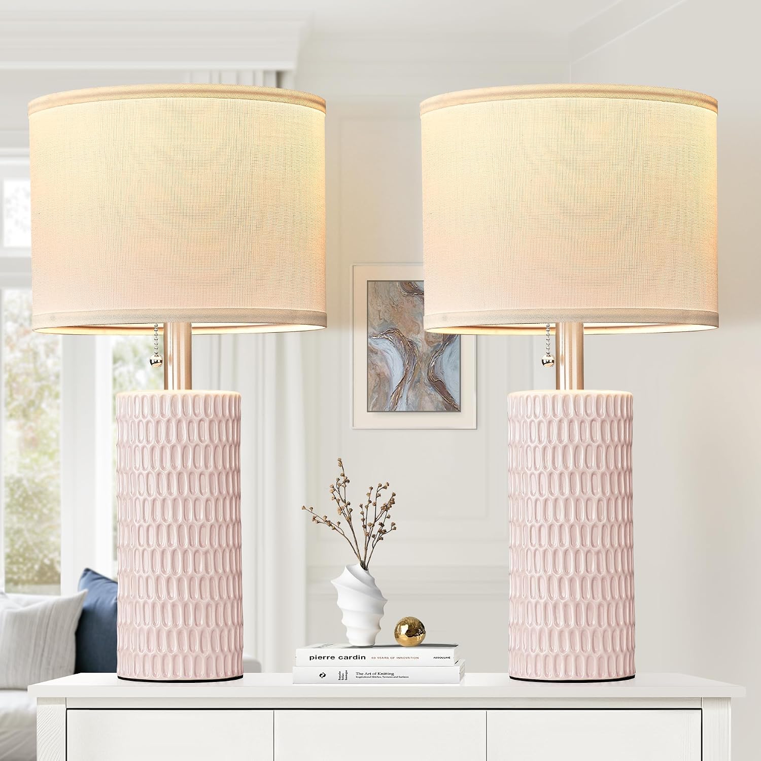 Detalle 2 de Reaketon Ceramic Table Lamps 20-inch