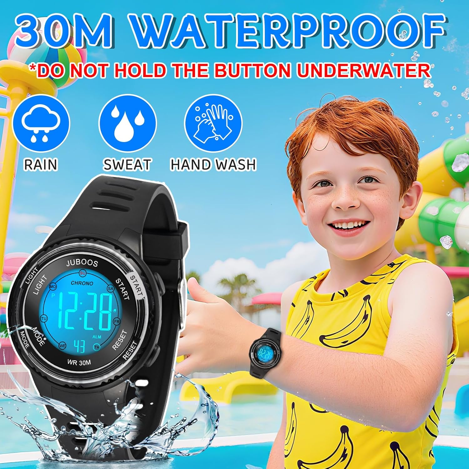 Thumbnail 4 de Juboos Reloj Digital Deportivo para Niños 5 ATM