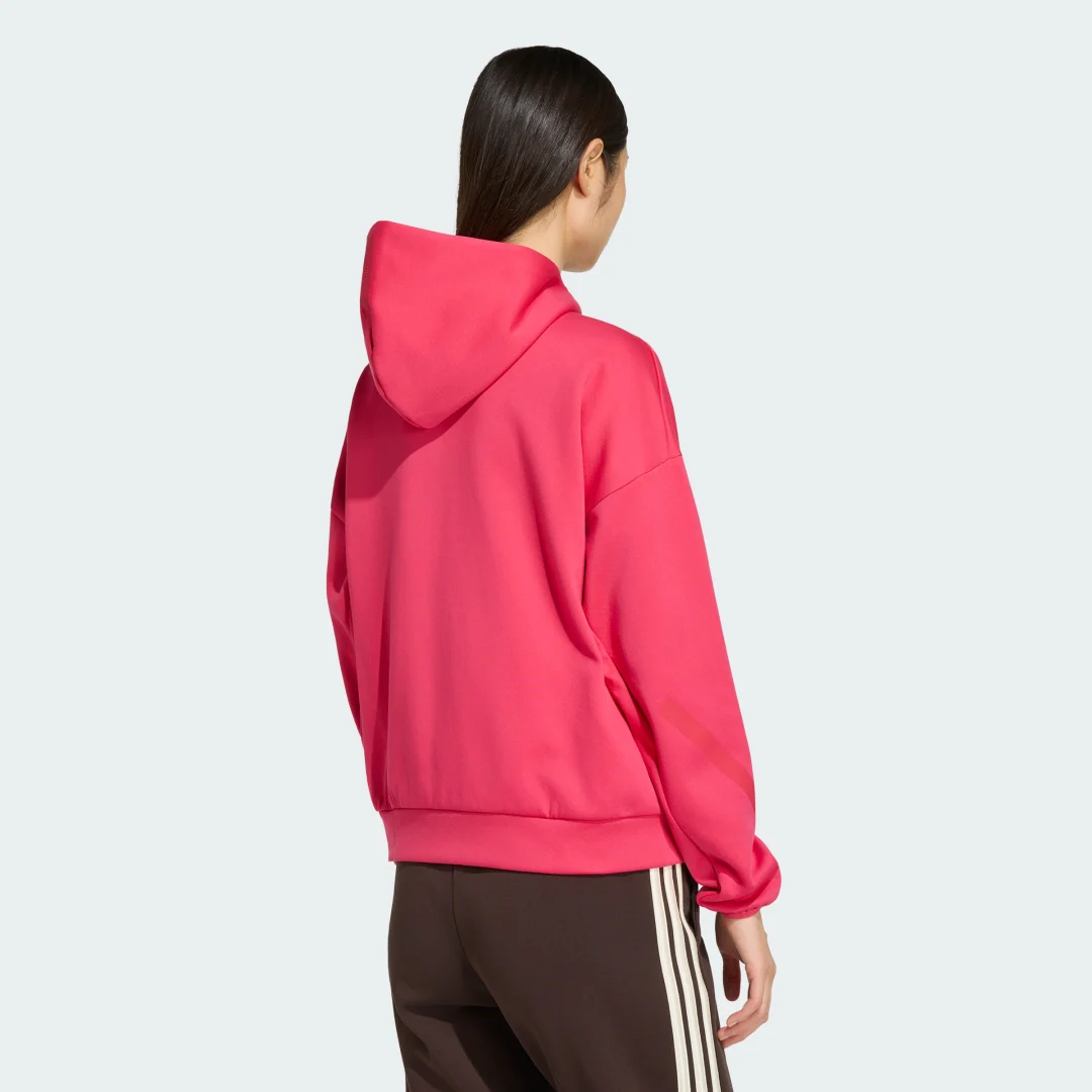 Detalle 2 de Sudadera Adidas Z.N.E. con capucha y cremallera en rosa