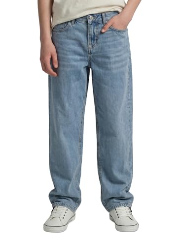 Detalle de Tom Tailor Jungen 1041052 Old Kinder Baggy Fit Jeans – Light Stone Blue Denim (158 EU)