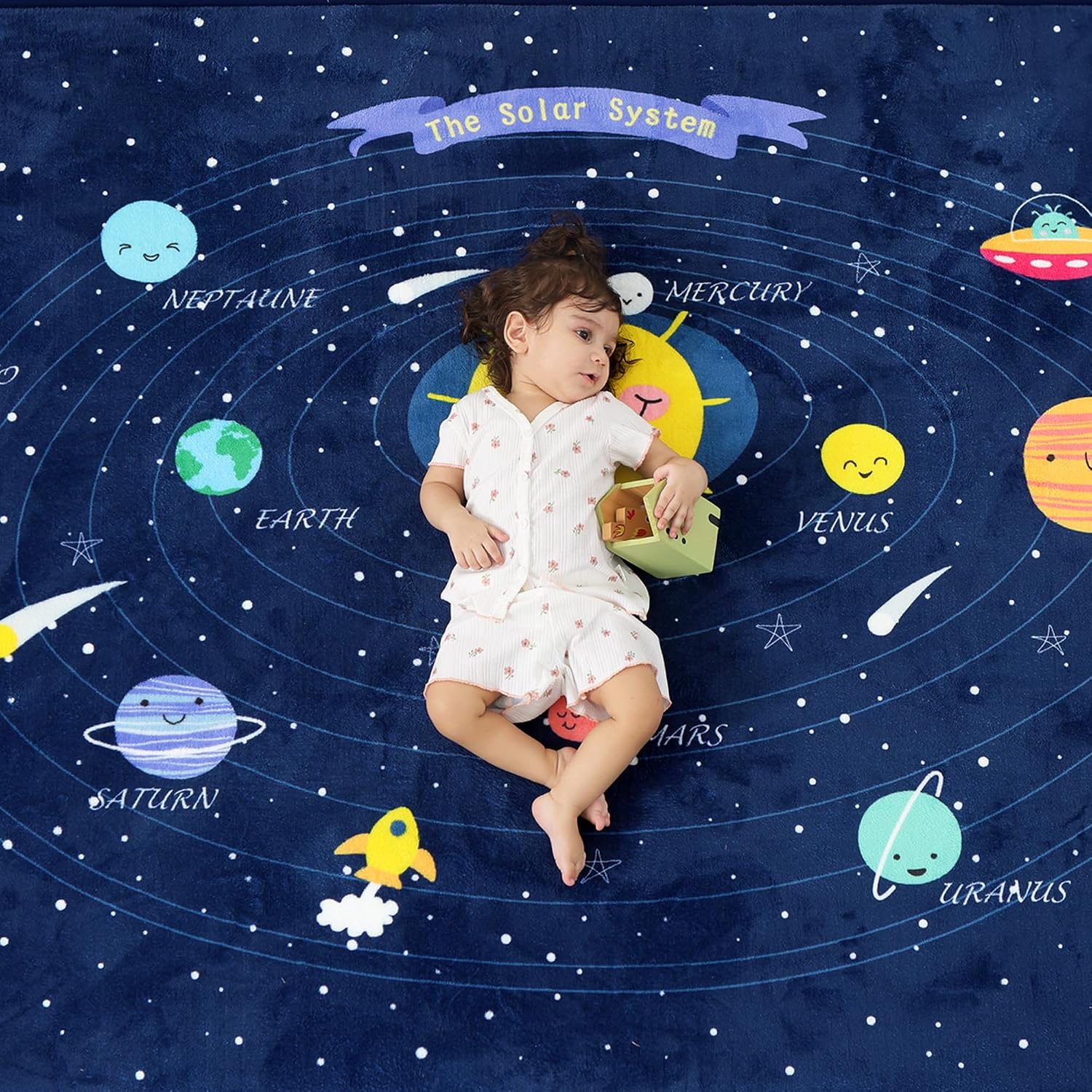 Thumbnail 6 de PaPaMat 1.3-Inch Memory Foam Baby Play Mat, Solar System Design, 79 x 118 Inches