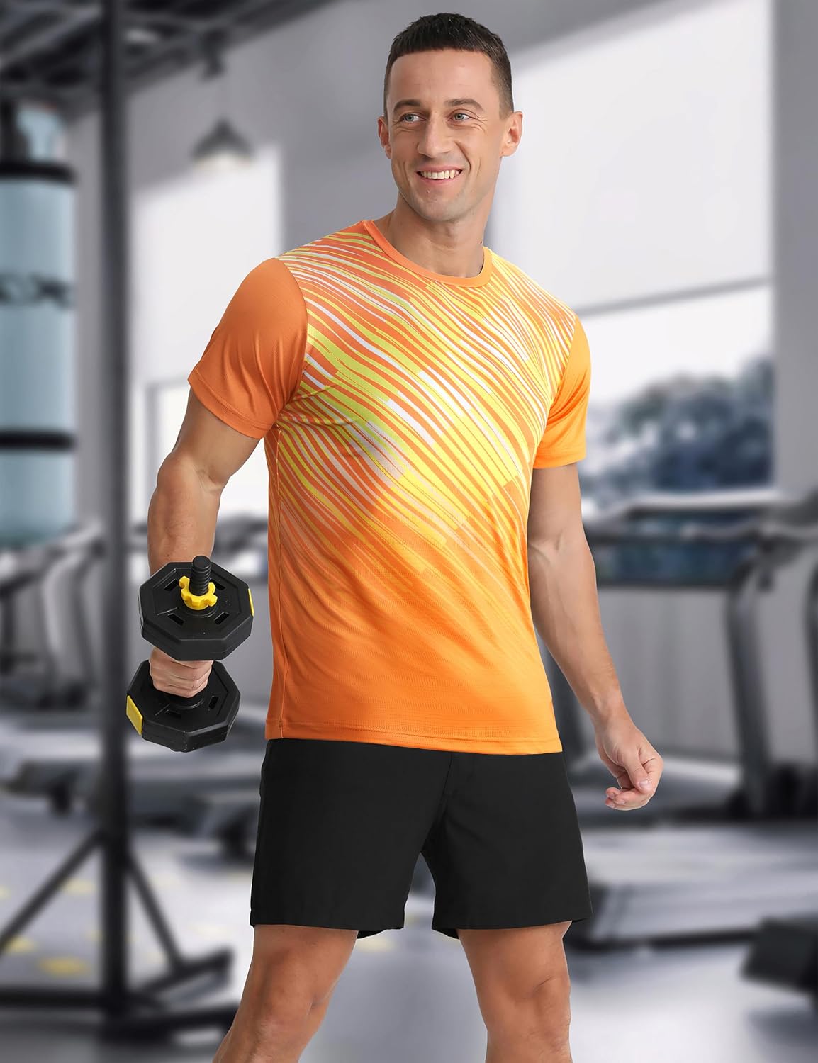 Detalle de APTRO Herren Sport Funktionsshirt: Schnelltrocknend, elastisch und komfortabel für Training & Freizeit