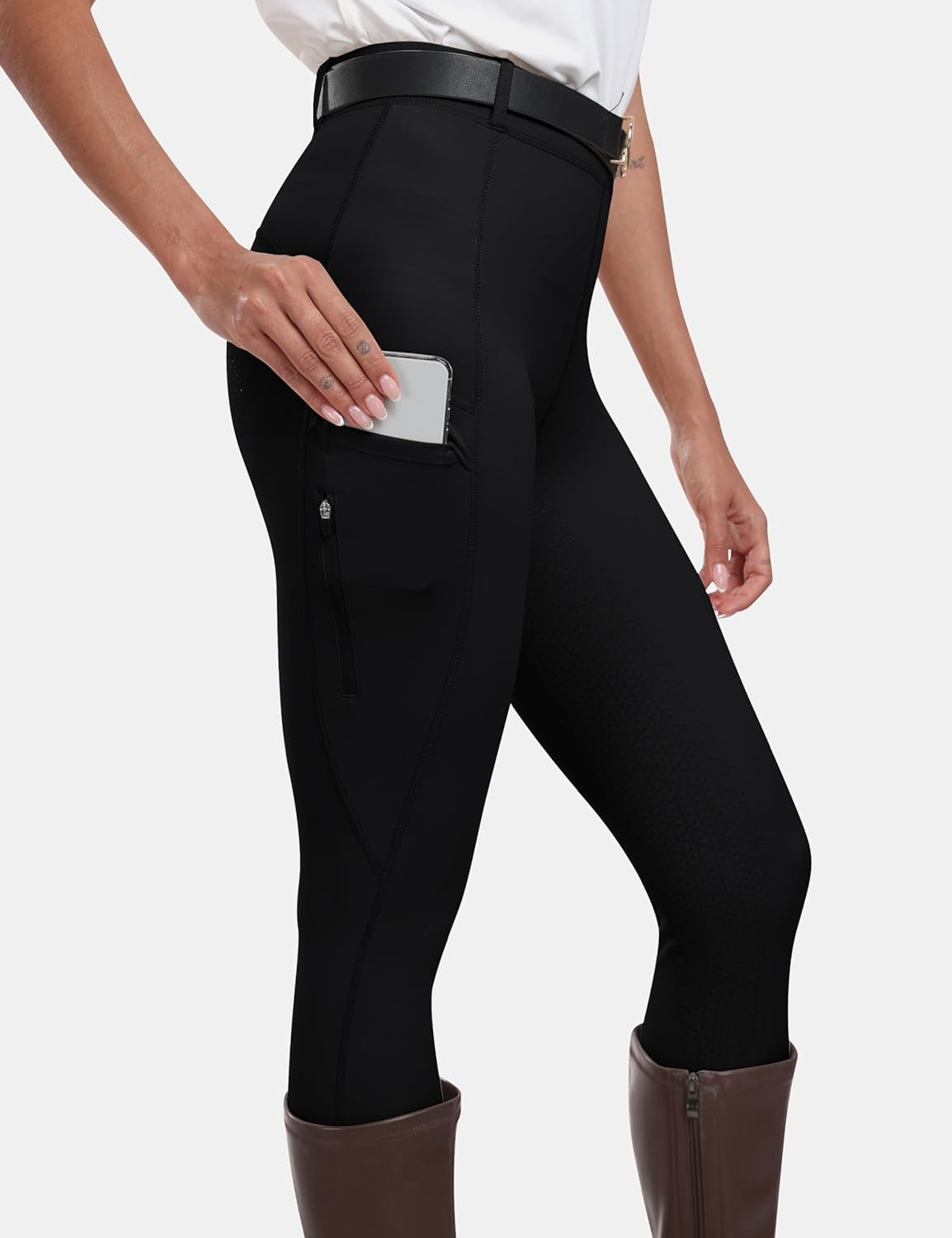 Thumbnail 2 de MoFiz Women’s Silicone Full Seat Horse Riding Pants with Zip Pockets