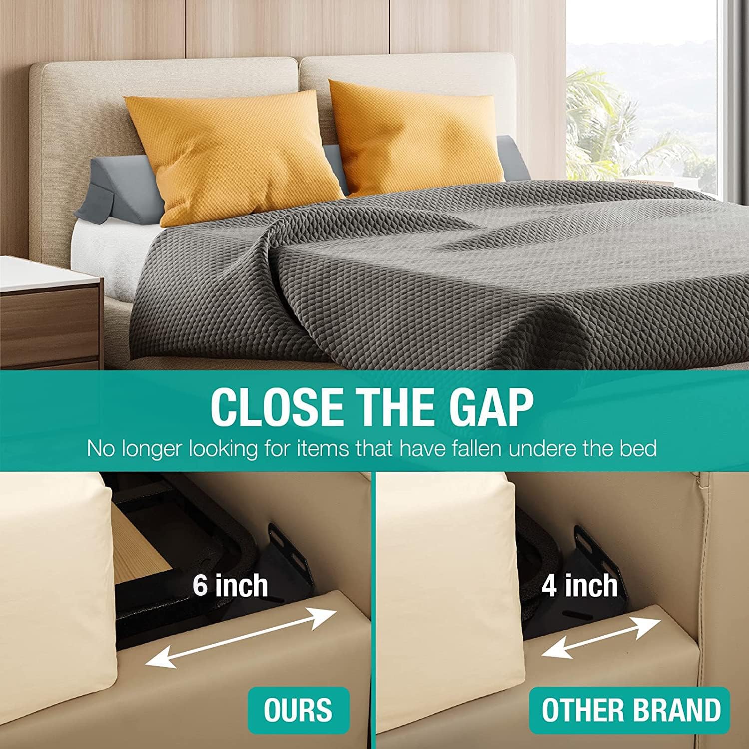 Thumbnail 2 de Vekkia King Bed Wedge Pillow 76"x10"x6"
